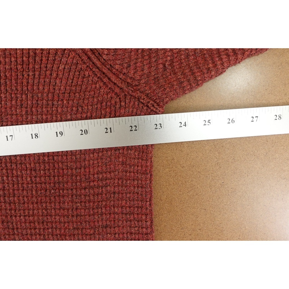 Tommy Bahama Mens Size XXXL Deep Red Marl Chunky Knit V Neck Pullover Sweater - Picture 6 of 8